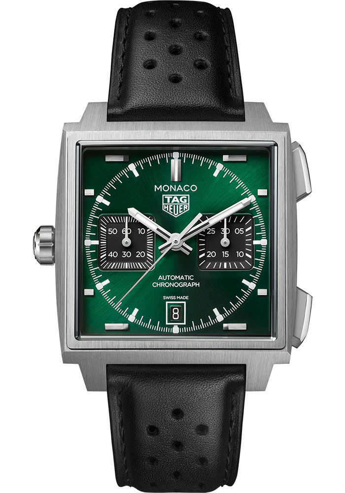 Tag Heuer Watches - Monaco Chronograph Automatic 39 mm - Titanium - Leather Strap - Style No: CDW2180.FC8360