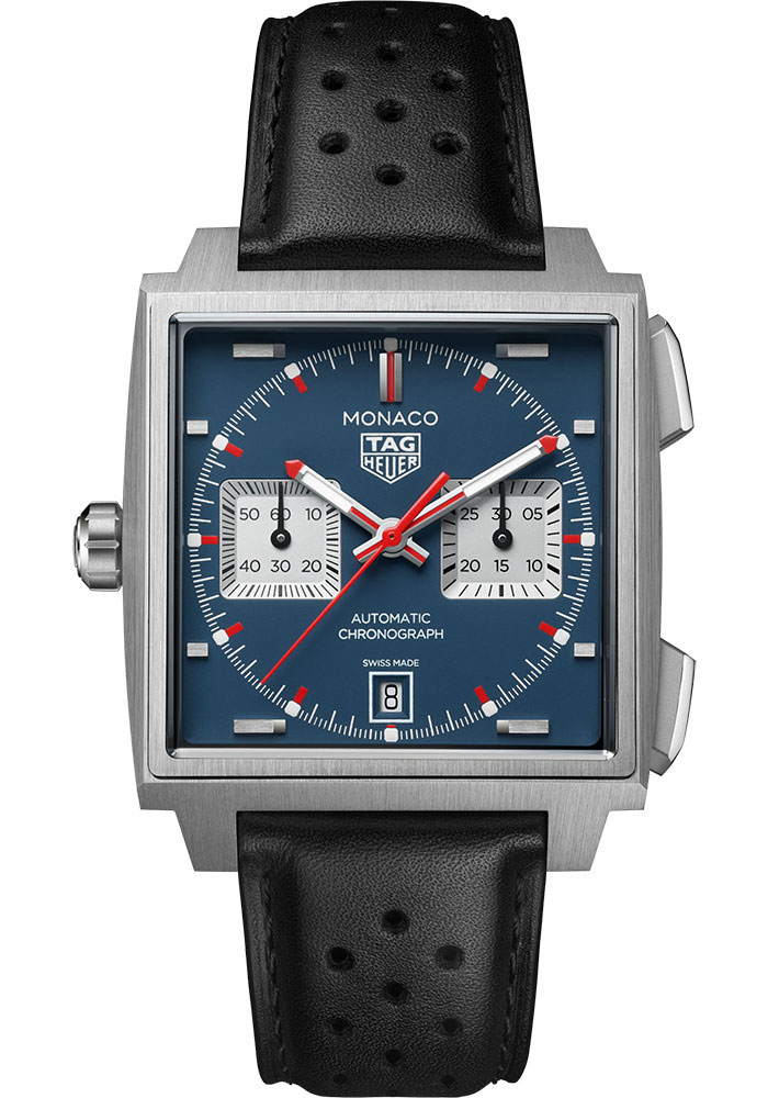 Tag Heuer Watches - Monaco Chronograph Automatic 39 mm - Titanium - Leather Strap - Style No: CDW2181.FC8360