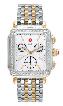 Michele Watches - Deco Diamond Steel and Gold - Style No: MWW06A000352