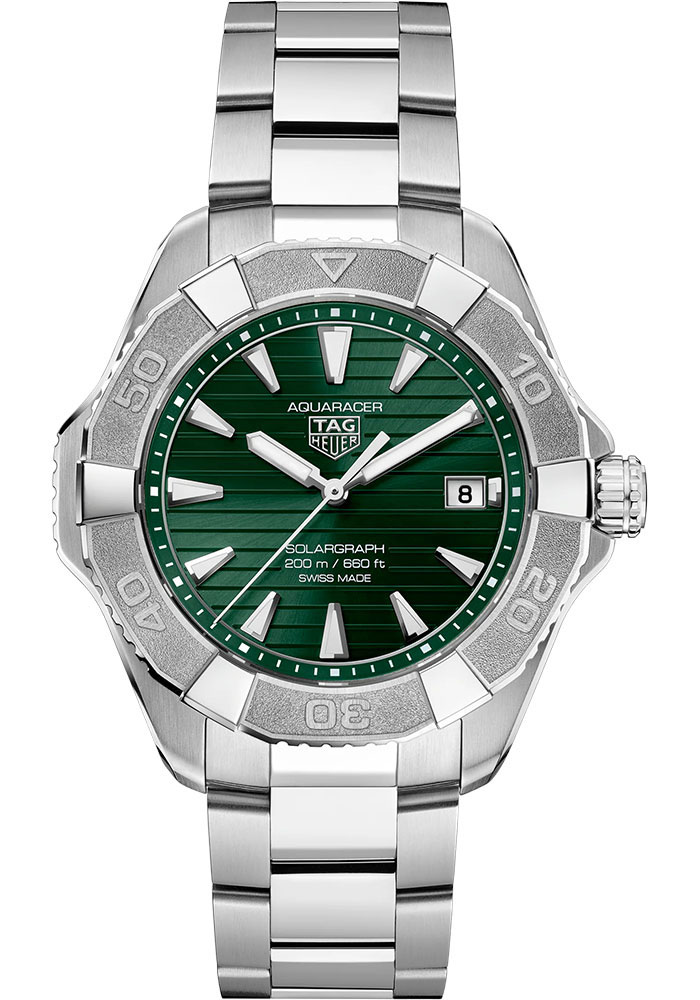 Tag Heuer Watches - Aquaracer Professional 200 Solargraph Quartz 40 mm - Steel - Bracelet - Style No: WBP1118.BA0047