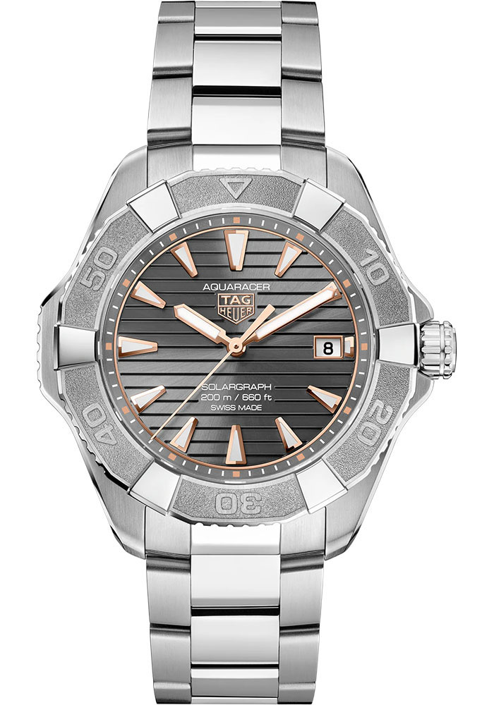Tag Heuer Watches - Aquaracer Professional 200 Solargraph Quartz 40 mm - Titanium - Bracelet - Style No: WBP1190.BZ0003