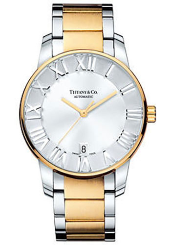 Tiffany Watches - Atlas Dome Stainless Steel and Gold - Style No: Z1800.68.15A21A00A