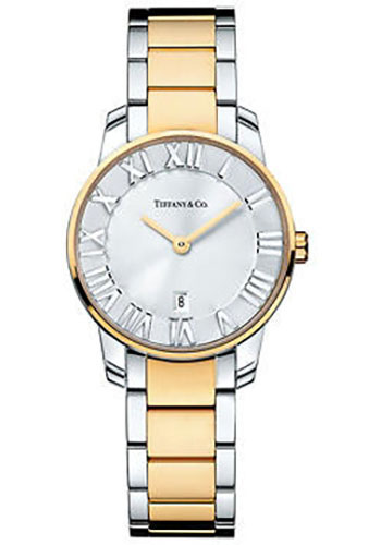 Tiffany Watches - Atlas Dome Lady Stainless Steel and Gold - Style No: Z1830.11.15A21A00A