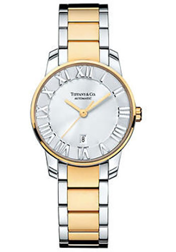 Tiffany Watches - Atlas Dome Lady Automatic Stainless Steel and Gold - Style No: Z1830.68.15A21A00A