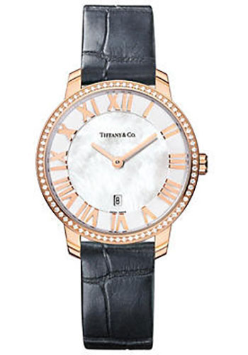 Tiffany Watches - Atlas Dome Lady Red Gold and Diamonds - Style No: Z1831.11.30B91A88A