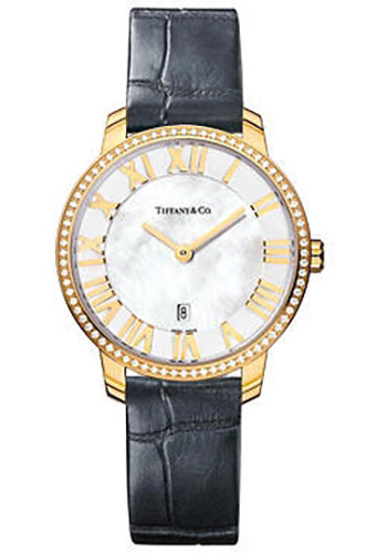 Tiffany Watches - Atlas Dome Lady Yellow Gold and Diamonds - Style No: Z1831.11.50B91A88A