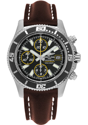 Breitling Watches - Superocean Chronograph Abyss Yellow - Style No: A1334102/BA82-leather-brown-folding