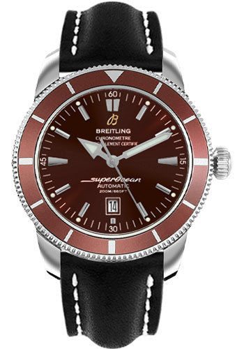 Breitling Watches - Superocean Heritage 46 Leather Strap - Style No: A1732033/Q542-leather-black-deployant