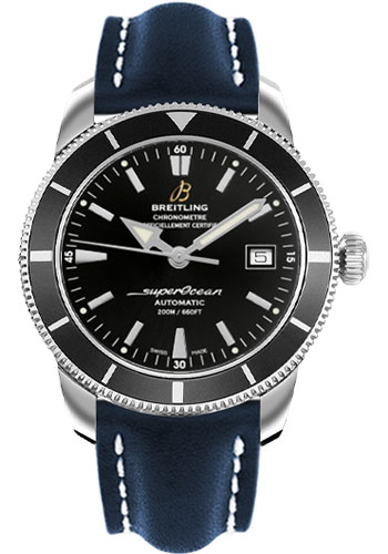 Breitling Watches - Superocean Heritage 42 Leather Strap - Style No: A1732124/BA61-leather-blue-deployant