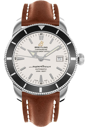 Breitling Watches - Superocean Heritage 42 Leather Strap - Style No: A1732124/G717-leather-gold-deployant