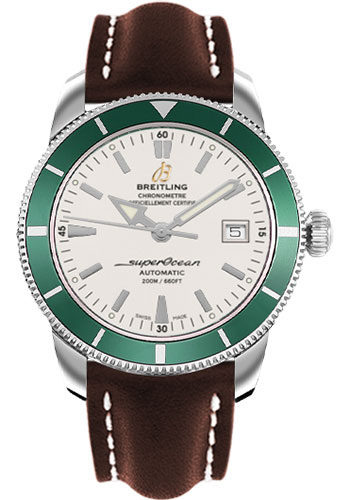 Breitling Watches - Superocean Heritage 42 Leather Strap - Style No: A1732136/G717-leather-brown-deployant