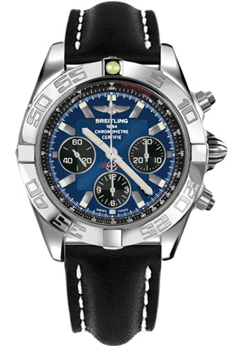 Breitling Watches - Chronomat B01 Stainless Steel Polished Bezel - Style No: AB011012/C789-leather-black-deployant