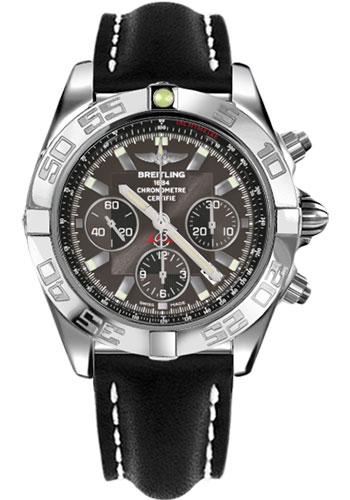 Breitling Watches - Chronomat B01 Stainless Steel Polished Bezel - Style No: AB011012/M524-leather-black-deployant