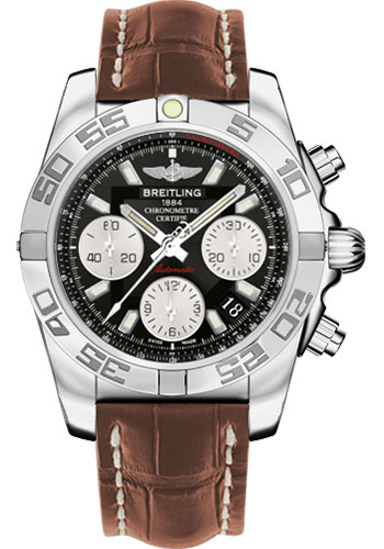 Breitling Watches - Chronomat 41 Stainless Steel Croco Strap - Style No: AB014012/BA52-croco-gold-folding