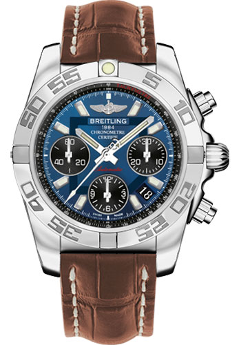 Breitling Watches - Chronomat 41 Stainless Steel Croco Strap - Style No: AB014012/C830-croco-gold-folding