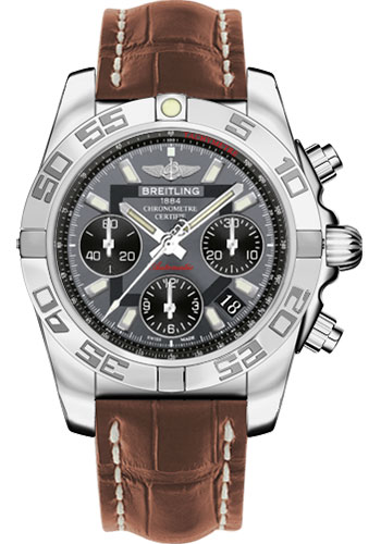 Breitling Watches - Chronomat 41 Stainless Steel Croco Strap - Style No: AB014012/F554-croco-gold-folding