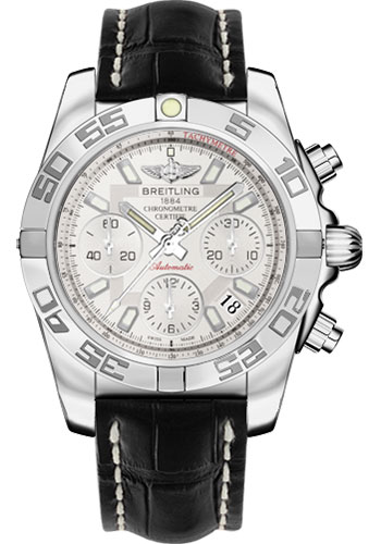Breitling Watches - Chronomat 41 Stainless Steel Croco Strap - Style No: AB014012/G711-croco-black-folding