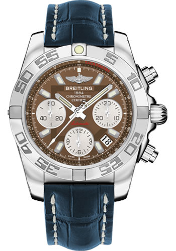 Breitling Watches - Chronomat 41 Stainless Steel Croco Strap - Style No: AB014012/Q583-croco-blue-folding