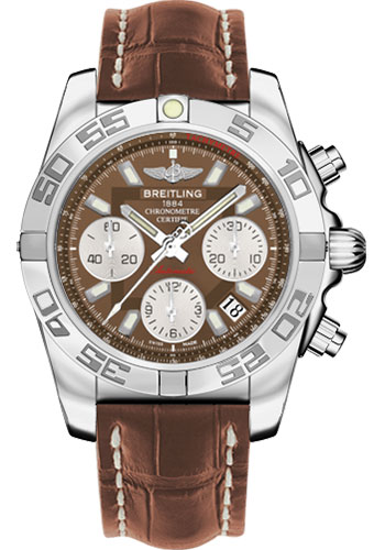 Breitling Watches - Chronomat 41 Stainless Steel Croco Strap - Style No: AB014012/Q583-croco-gold-folding