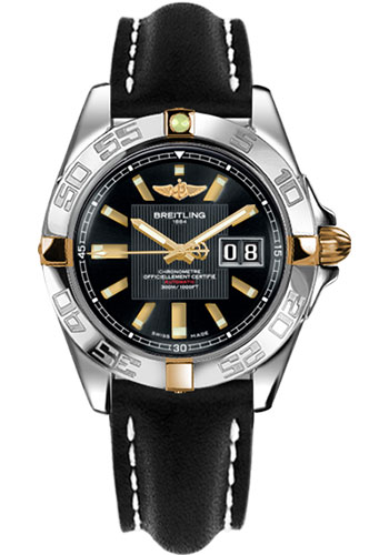 Breitling Watches - Galactic 41 Two-Tone - Style No: B49350L2/BA08-leather-black-tang