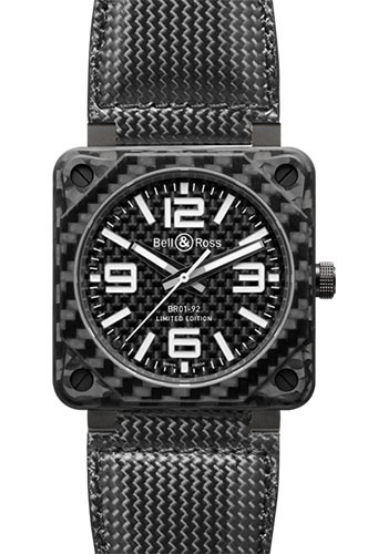 Bell & Ross Watches - BR 01-92 Automatic Carbon Fiber - Style No: BR 01-92 Carbon Fiber