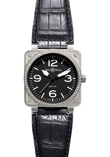 Bell & Ross Watches - BR 01-92 Automatic Diamonds - Style No: BR 01-92 Top Diams Black