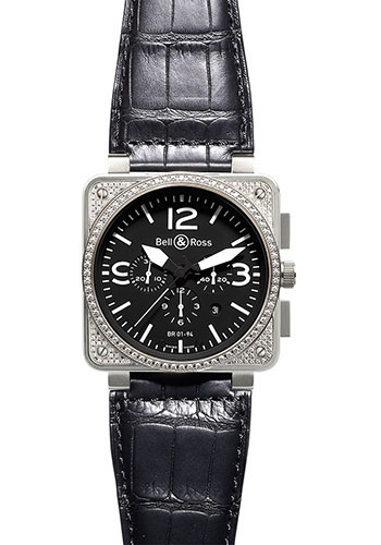 Bell & Ross Watches - BR 01-94 Chronograph Diamonds - Style No: BR 01-94 Top Diams Black