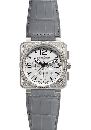 Bell & Ross Watches - BR 01-94 Chronograph Diamonds - Style No: BR 01-94 Top Diams White