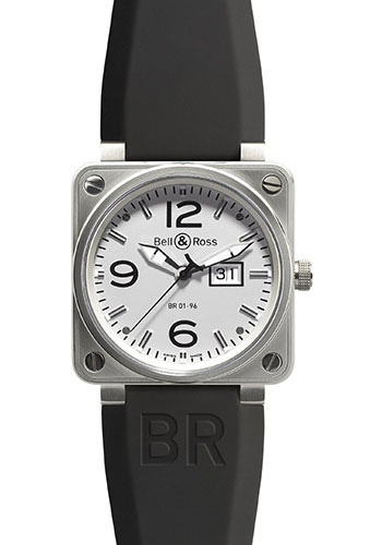 Bell & Ross Watches - BR 01-96 Automatic Big Date Steel - Style No: BR 01-96 Steel White