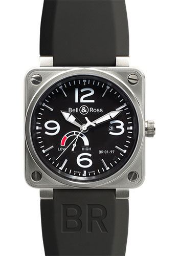 Bell & Ross Watches - BR 01-97 Power Reserve Steel - Style No: BR 01-97 Steel Black