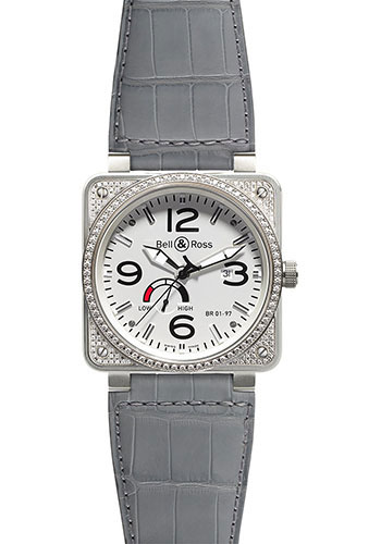 Bell & Ross Watches - BR 01-97 Power Reserve Diamonds - Style No: BR 01-97 Top Diams White