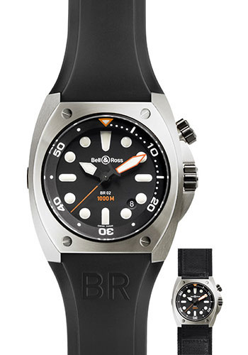 Bell & Ross Watches - BR 02 Automatic Carbon - Style No: BR 02 Acier Pro