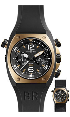 Bell & Ross Watches - BR 02 Chronograph - Style No: BR 02 Chrono Pink Gold