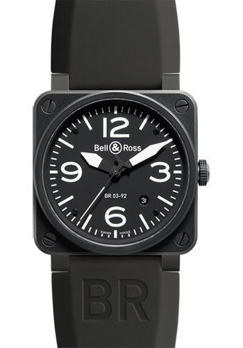 Bell & Ross Watches - BR 03-92 Automatic Carbon - Style No: BR 03-92 Carbon Black