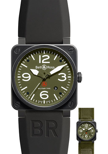 Bell & Ross Watches - BR 03-92 Automatic Carbon - Style No: BR 03-92 Military
