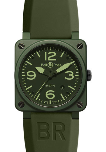 Bell & Ross Watches - BR 03-92 Automatic Military Ceramic - Style No: BR 03-92 Military Ceramic