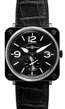 Bell & Ross Watches - BR-S Quartz Ceramic - Style No: BR-S Black Ceram Diam