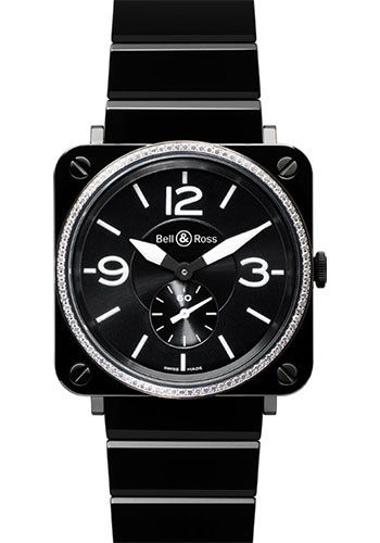 Bell & Ross Watches - BR-S Quartz Black Ceramic - Style No: BR-S Black Ceramic Diamond
