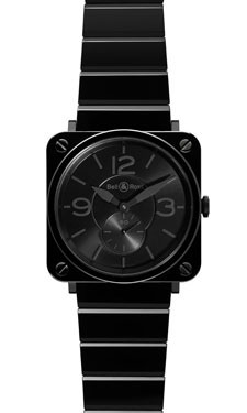 Bell & Ross Watches - BR-S Quartz Ceramic Phantom - Style No: BR-S Black Ceramic Phantom