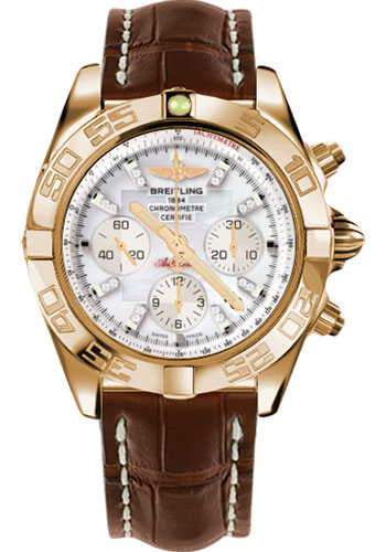 Breitling Watches - Chronomat B01 Rose Gold - Style No: HB011012/A698-croco-brown-deployant