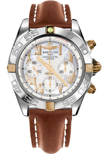 Breitling Watches - Chronomat B01 Two-Tone - Style No: IB011012/A693-leather-gold-deployant
