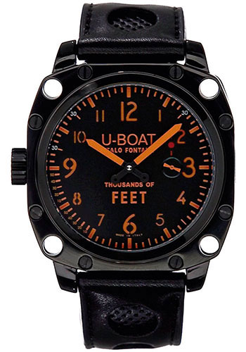 U-Boat Watches - Thousands Of Feet 50 Black Steel Polished - Style No: 1079