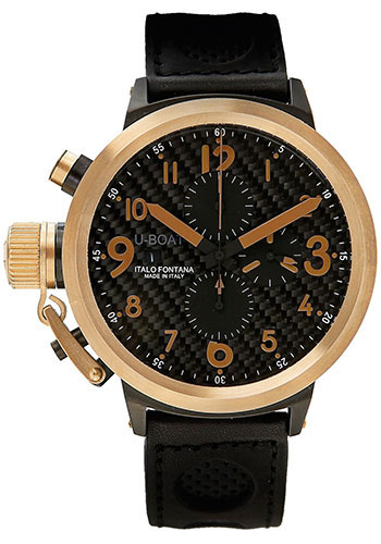 U-Boat Watches - Flightdeck 43 Black Steel and Gold - Style No: 1844