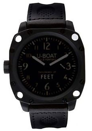 U-Boat Watches - Thousands Of Feet 50 Black Steel Brushed - Style No: 1914