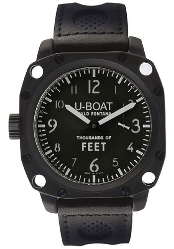 U-Boat Watches - Thousands Of Feet 50 Black Steel Brushed - Style No: 1920