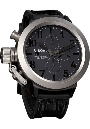 U-Boat Watches - Flightdeck 50 Black Steel and Titanium - Style No: 5417