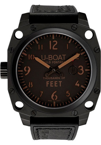 U-Boat Watches - Thousands Of Feet 50 Black Steel Brushed - Style No: 5419