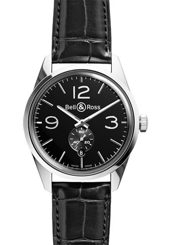 Bell & Ross Watches - Vintage BR 123 Automatic Officer - Style No: Vintage BR 123 Officer Polished Steel Black