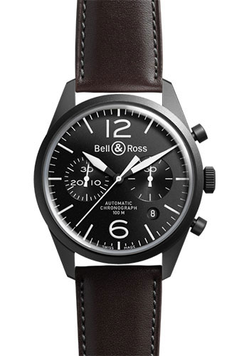 Bell & Ross Watches - Vintage BR 126 Chronograph Original Carbon - Style No: Vintage BR 126 Original PVD Steel Black