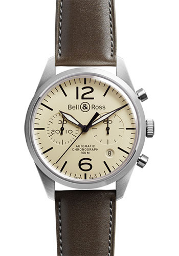 Bell & Ross Watches - Vintage BR 126 Chronograph Original - Style No: Vintage BR 126 Original Satin Steel Beige